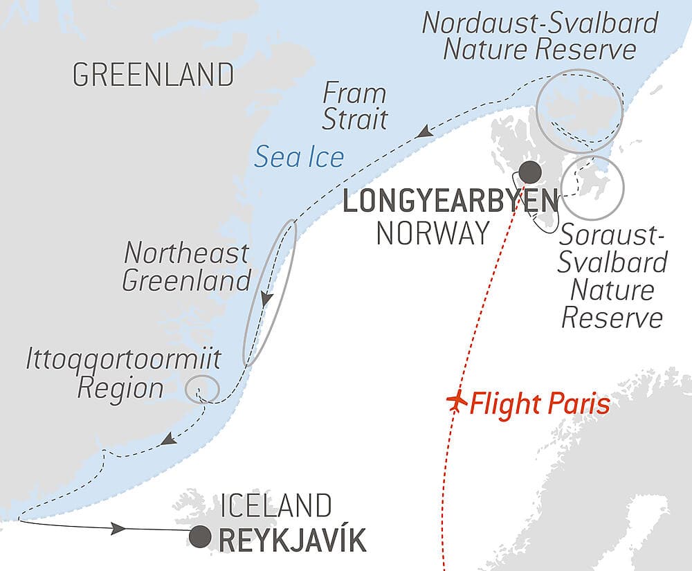 In the ice of the Arctic, from Svalbard to Greenland