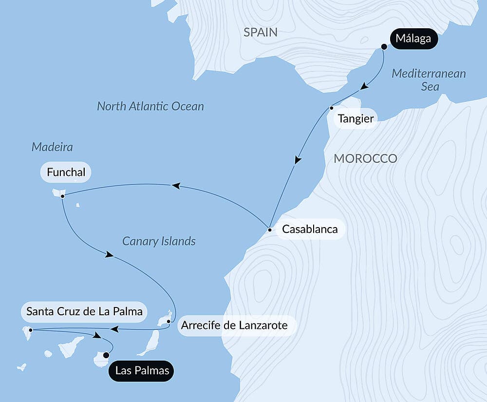 Atlantic Odyssey from the Iberian Peninsula to the Canary Islands