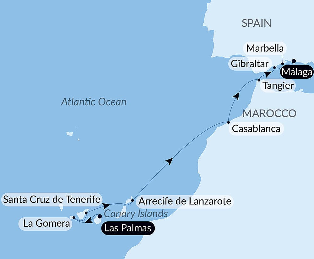Canary Islands, Morocco and the Iberian Peninsula
