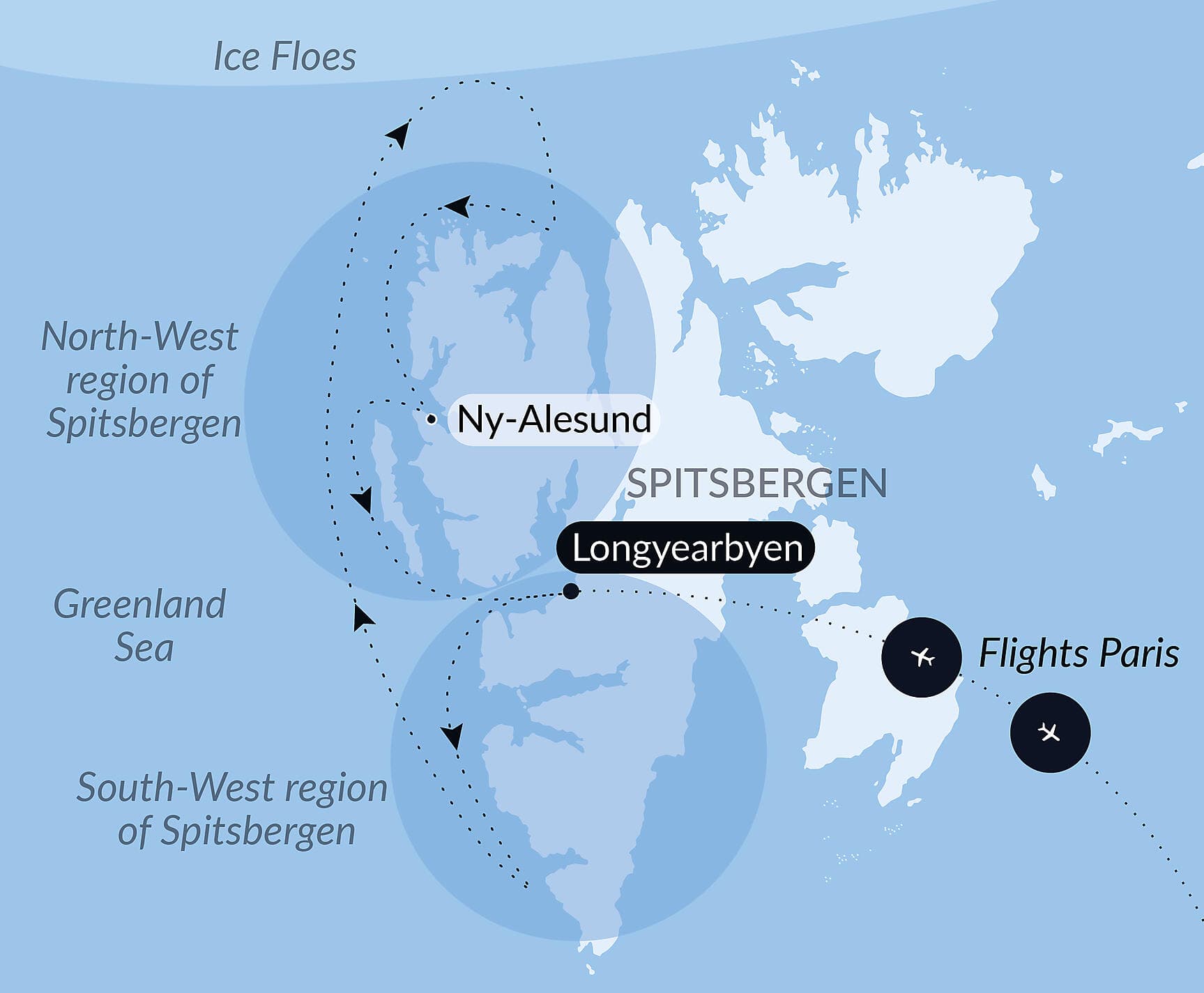 Fjords and glaciers of Spitsbergen