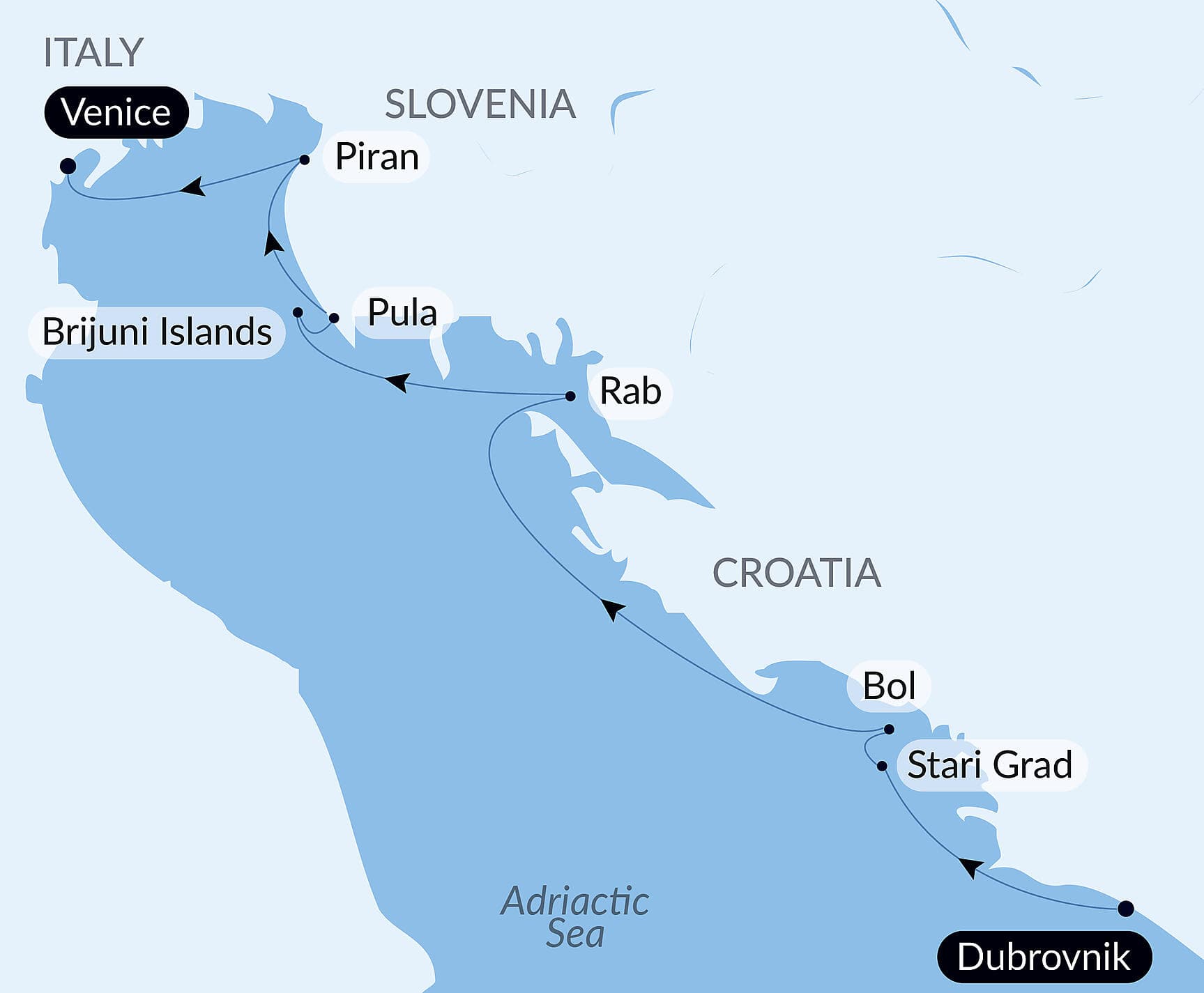 Cities and splendours of the Adriatic
