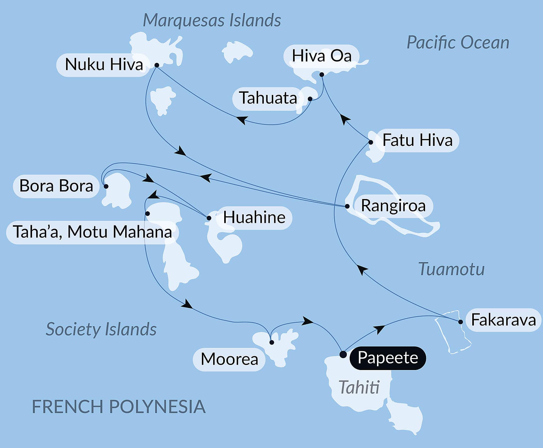 Marquesas, The Tuamotus & Society Islands